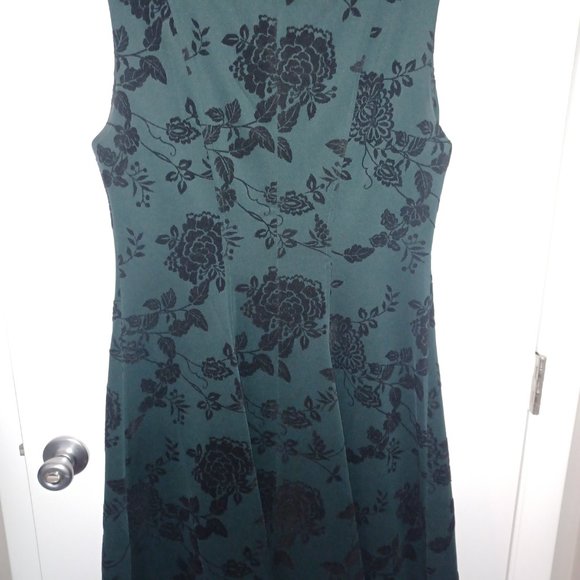 Tommy Hilfiger Velvet Floral Burnout A Line Cocktail Dress Size 14 - Picture 4 of 5